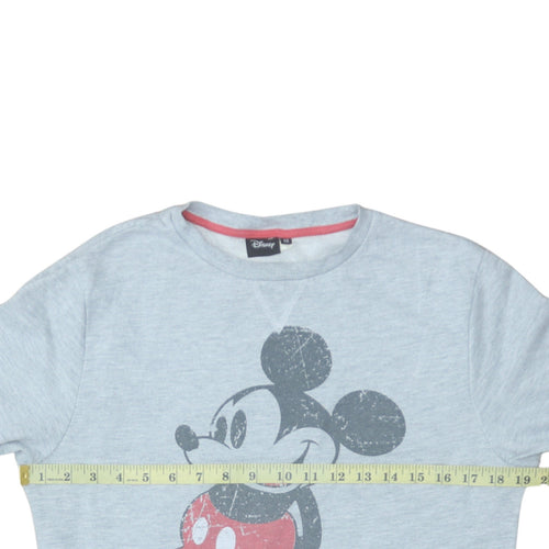 Disney Women Grey XS Mickey Mouse Pullover Sweatshirt