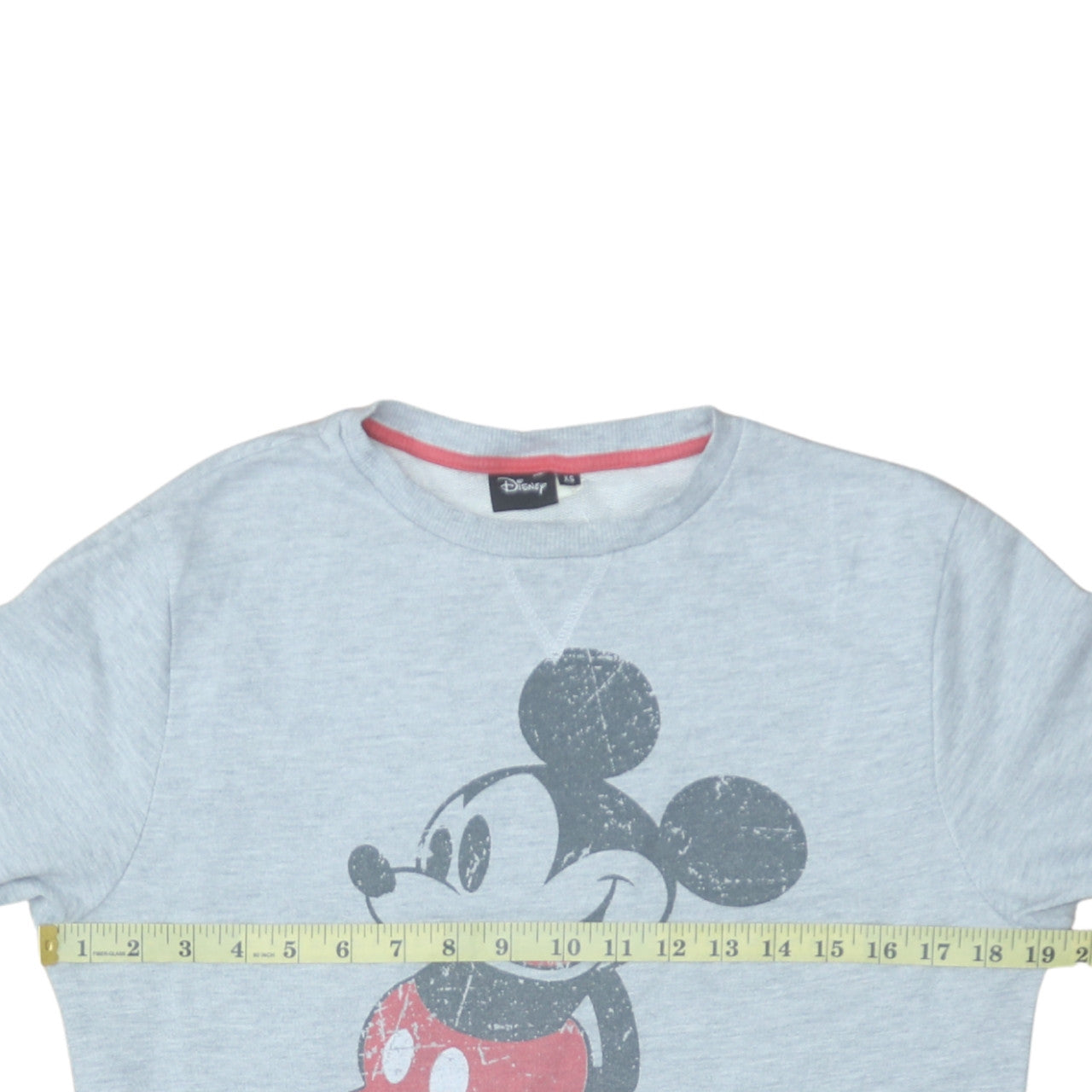 Disney Women Grey XS Mickey Mouse Pullover Sweatshirt