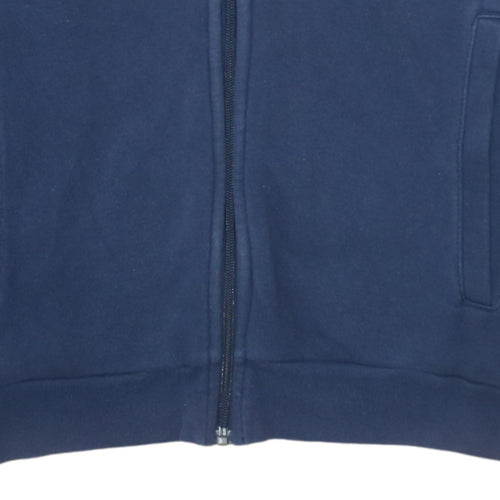 Adidas Men's Blue Full Zip Hoodie Medium Fleece Sportswear