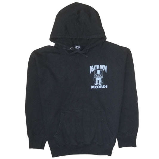 boohooMAN Men’s Black Death Row Records Pullover Hoodie L