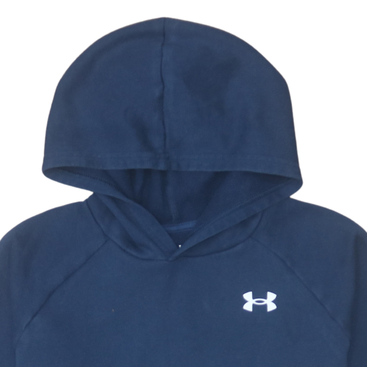 Under Armour Boys Blue Pullover Hoodie 13-14 Years Cotton Blend Fleece