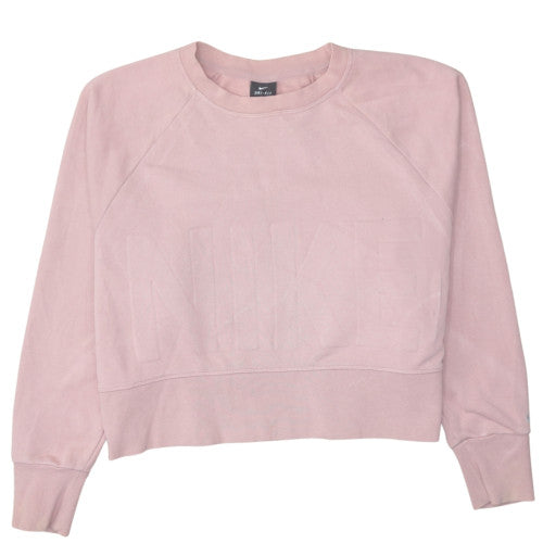 Nike Women Pink Dri-Fit Crew Neck Pullover Sweatshirt Size M