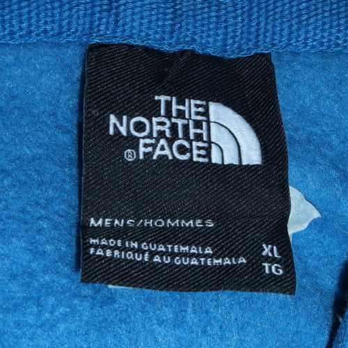The North Face Men's Blue Pullover Hoodie XL Fleece Graphic Print