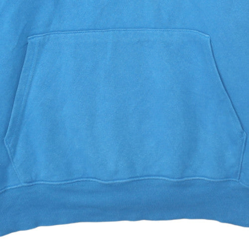 The North Face Men's Blue Pullover Hoodie XL Fleece Graphic Print