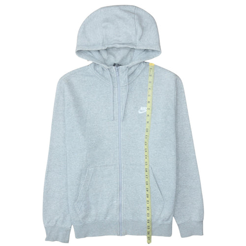 Nike Men Grey Full Zip Hoodie M Regular Fit