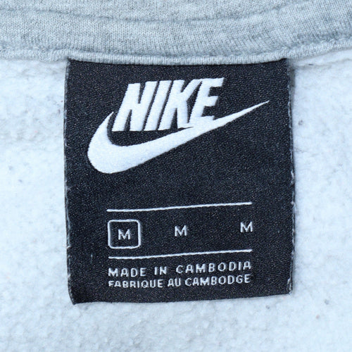 Nike Men Grey Full Zip Hoodie M Regular Fit