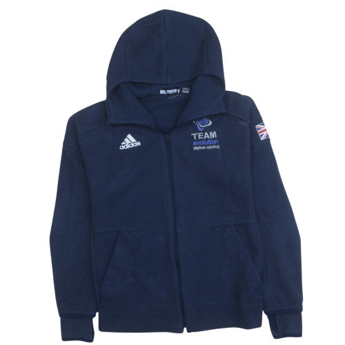 Adidas Mens Navy Full Zip Hoodie Team Evolution Alpine Racing Size 164