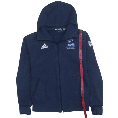 Adidas Mens Navy Full Zip Hoodie Team Evolution Alpine Racing Size 164