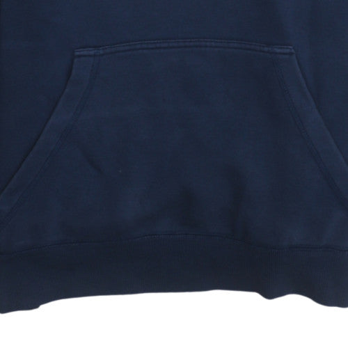 Adidas Men Blue Pullover Hoodie Fleece Logo M Regular Fit