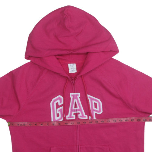 GAP Women Pink Full Zip Hoodie XL Cotton Blend Lined Sweatshirt