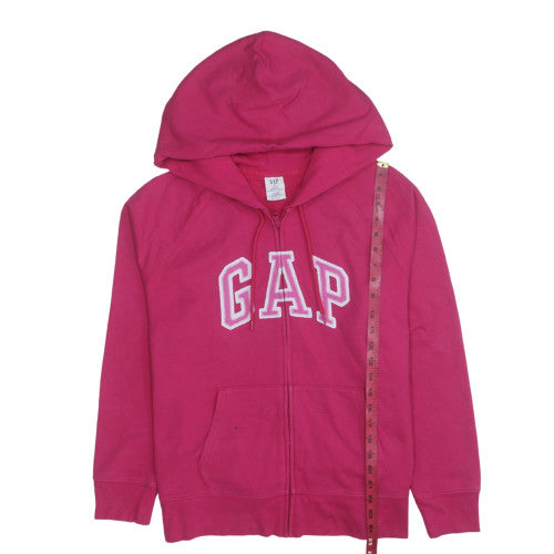 GAP Women Pink Full Zip Hoodie XL Cotton Blend Lined Sweatshirt