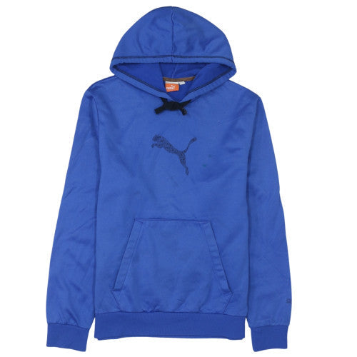 Puma Mens Blue Pullover Hoodie M Regular Fit Sports Fleece