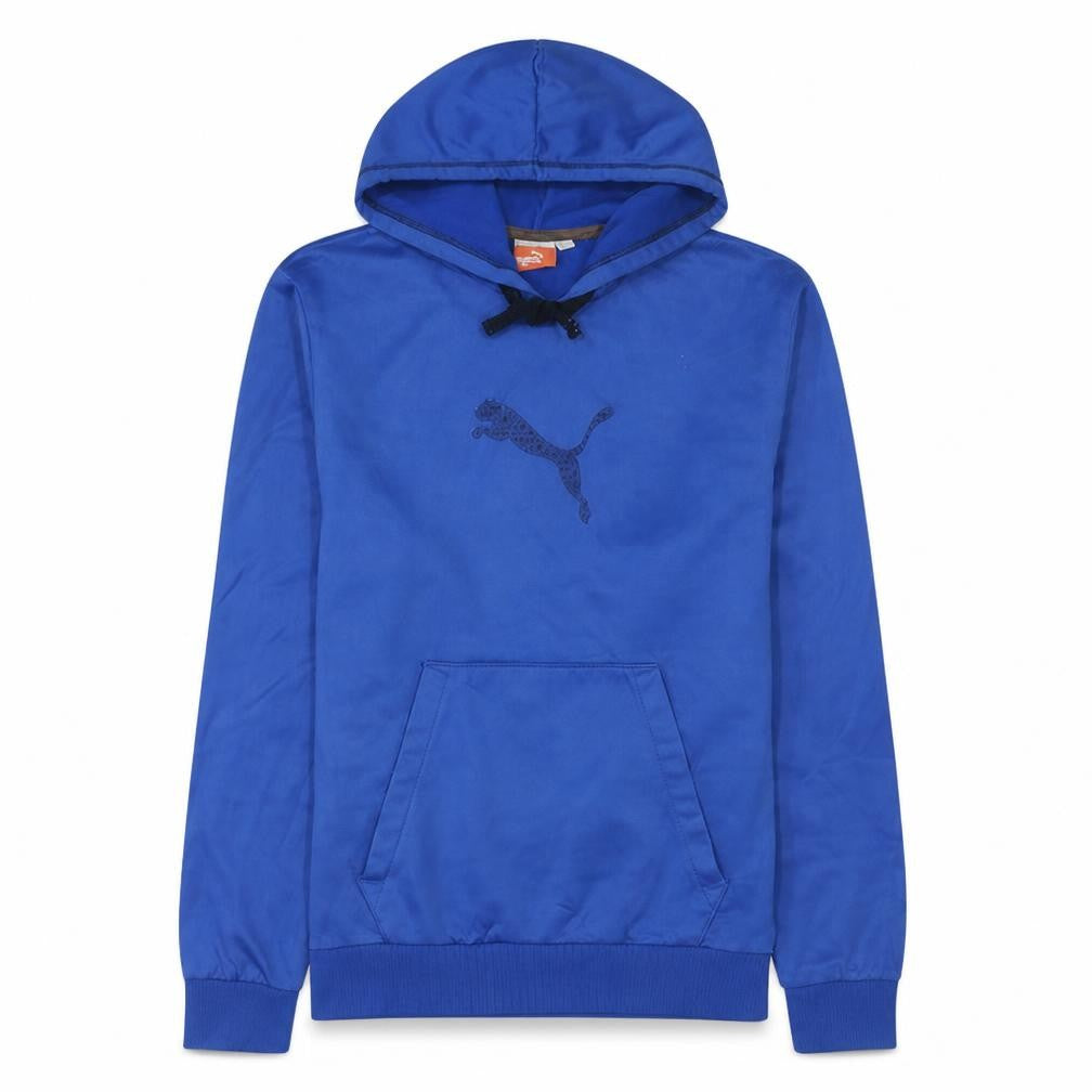 Puma Mens Blue Pullover Hoodie M Regular Fit Sports Fleece