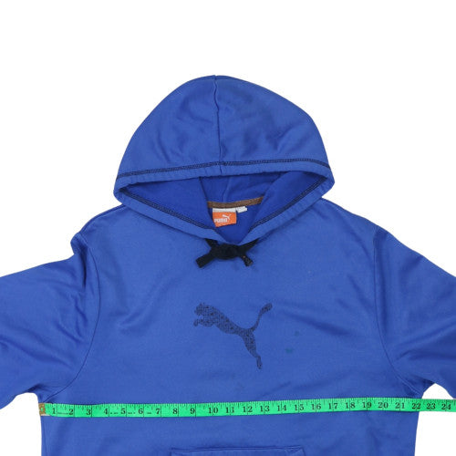 Puma Mens Blue Pullover Hoodie M Regular Fit Sports Fleece