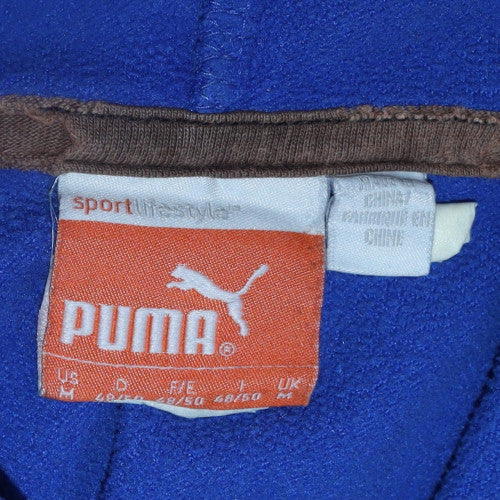 Puma Mens Blue Pullover Hoodie M Regular Fit Sports Fleece