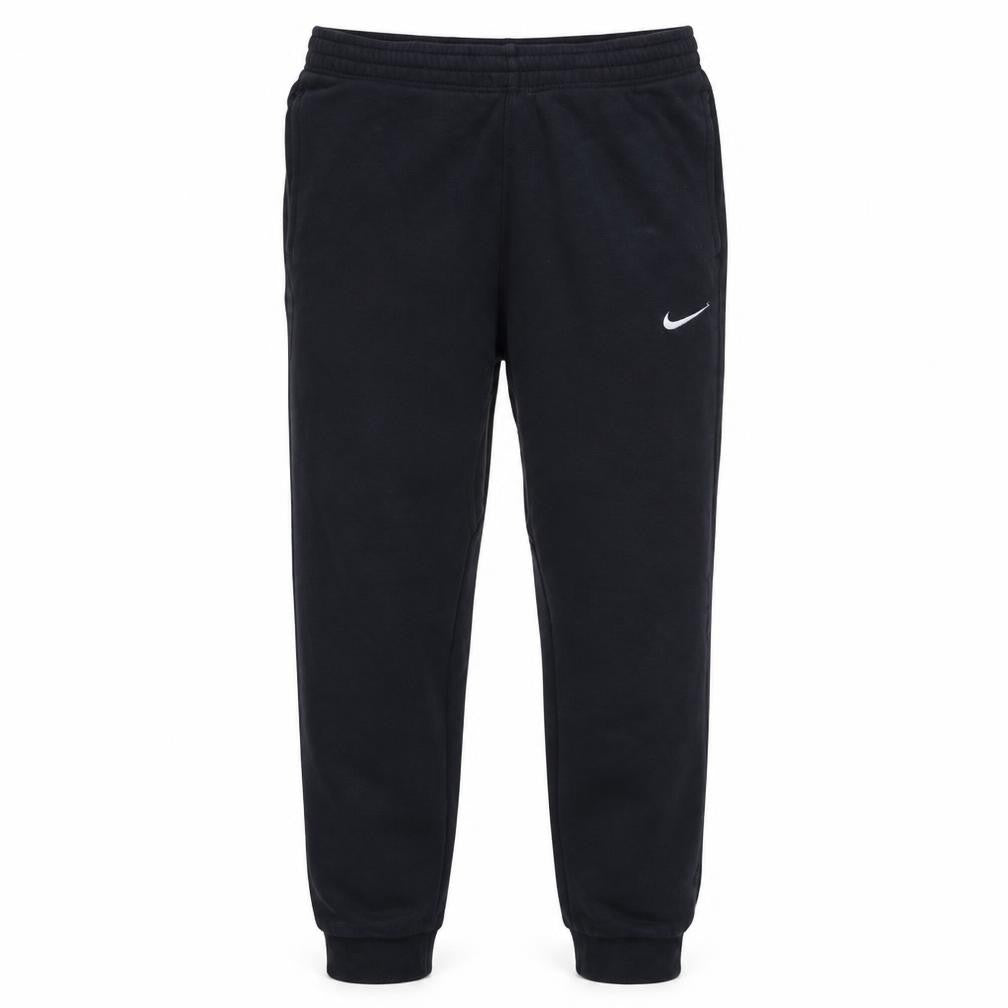 Front view of Nike Men's Black Jogger Sweatpants Fleece Trousers, size M