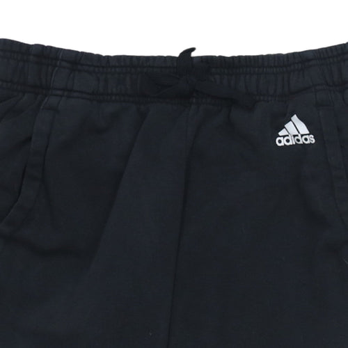 Adidas Women's Black Jogger Trousers S Side Stripe Elastic Waist