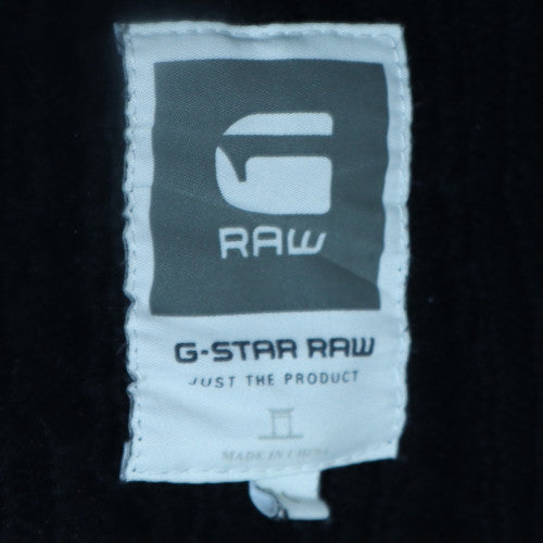 G-Star Raw Men's Black L Basic Full Zip Knit Jacket Size L