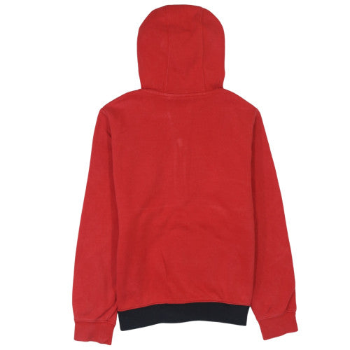 Nike Boys Red Colourblock XL Fleece Pullover Hoodie with 1/4 Zip