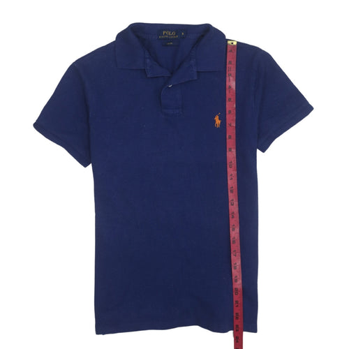 Ralph Lauren Men’s Blue Slim Fit Cotton Polo Shirt Size S