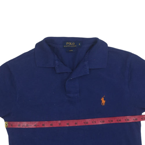 Ralph Lauren Men’s Blue Slim Fit Cotton Polo Shirt Size S