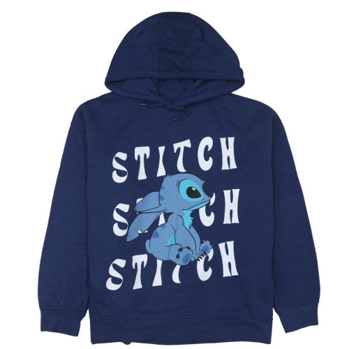 Disney Women's Navy Blue Stitch Pullover Hoodie 2XL