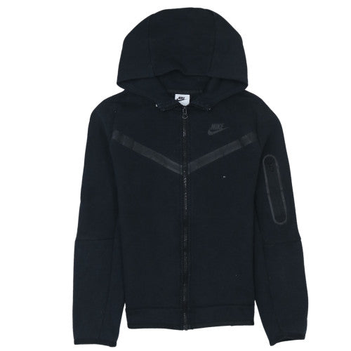 Nike Boys Black Full Zip Hoodie Size L 147-158cm Sports Fleece Sweatshirt