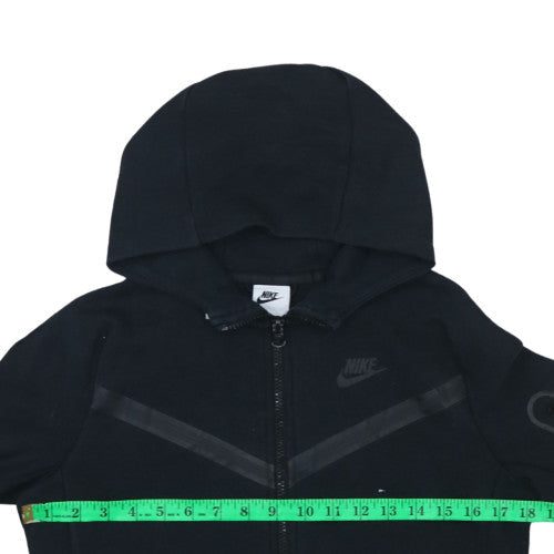 Nike Boys Black Full Zip Hoodie Size L 147-158cm Sports Fleece Sweatshirt