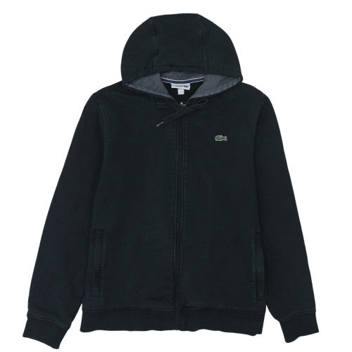 Lacoste Sport Men’s Black Full Zip Hoodie Size L Regular Fit