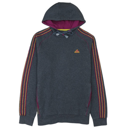 Adidas Mens Grey Pullover Hoodie M Sports Fleece Sweatshirt