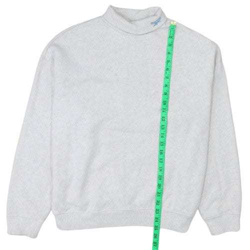 Reebok Women’s Grey Cotton Mock Neck Pullover Sweatshirt Size M