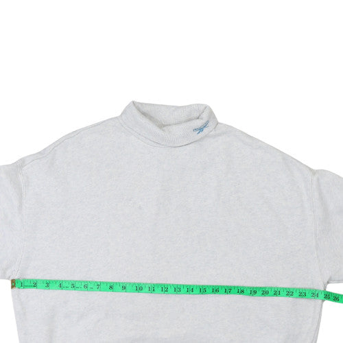 Reebok Women’s Grey Cotton Mock Neck Pullover Sweatshirt Size M