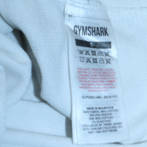 Gymshark Womens White Small Cropped Pullover Sweatshirt