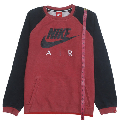Nike Boys Burgundy & Black Crew Neck Sweatshirt XL 13-15 Years Fleece Pullover