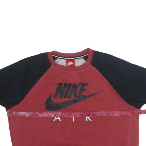 Nike Boys Burgundy & Black Crew Neck Sweatshirt XL 13-15 Years Fleece Pullover