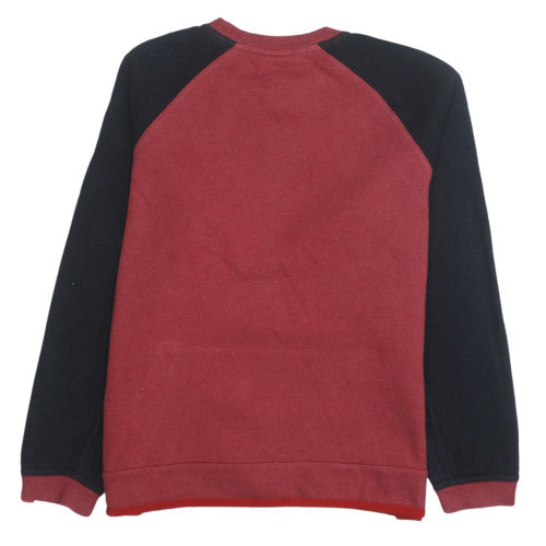 Nike Boys Burgundy & Black Crew Neck Sweatshirt XL 13-15 Years Fleece Pullover