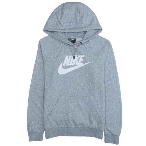 Nike Men's Grey XS Pullover Hoodie with Logo Print