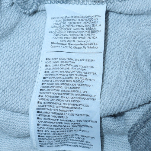 Nike Men's Grey XS Pullover Hoodie with Logo Print