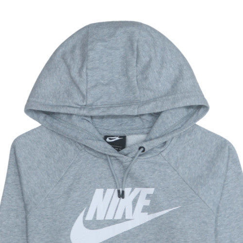 Nike Men's Grey XS Pullover Hoodie with Logo Print