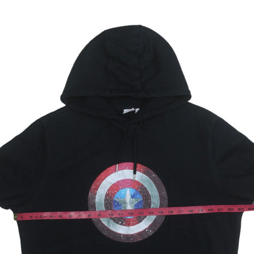 Primark Men’s Black Captain America Marvel Pullover Hoodie Size L