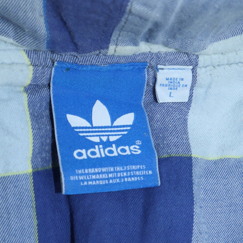 Adidas Mens Grey Full Zip Hooded Track Jacket Size L