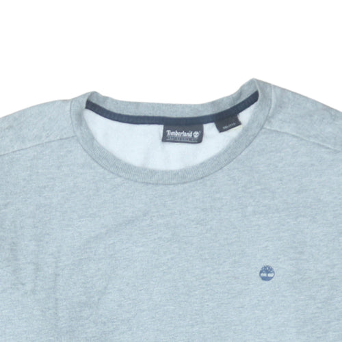 Timberland Mens Grey Crew Neck Fleece Pullover Sweatshirt L