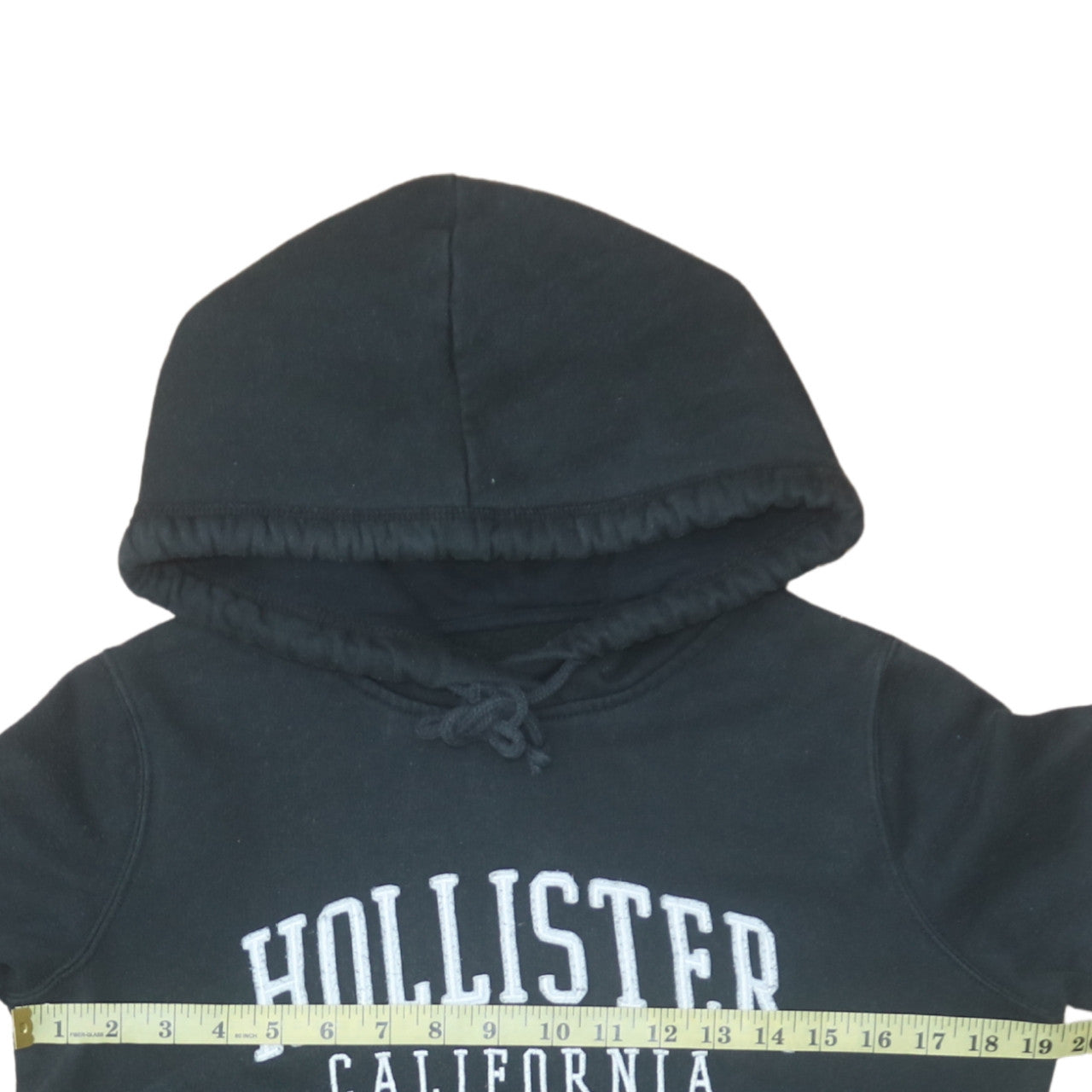 Hollister Women Black Small Pullover Hoodie with Logo Design