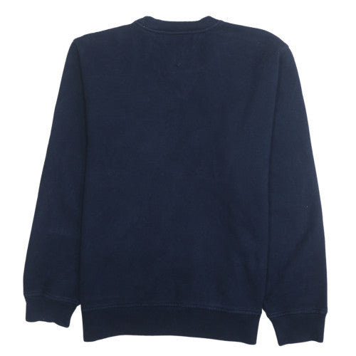 Tommy Hilfiger Men's Blue Crew Neck Cotton Sweatshirt Size M