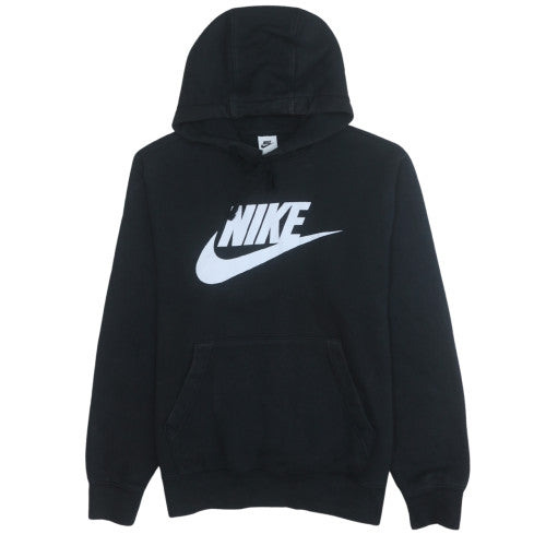 Nike Men's Black Pullover Hoodie M Logo Fleece Sweatshirt