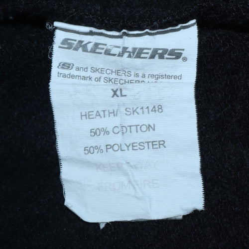 Skechers Men's Black Jogger Sweatpants XL Regular Fit Fleece Trousers