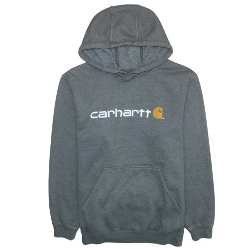 Carhartt Men's Grey Pullover Hoodie L Original Fit Cotton Blend