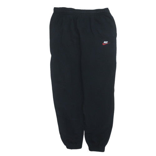 Nike Men's Black Small Fleece Jogger Sweatpants with Elastic Waist