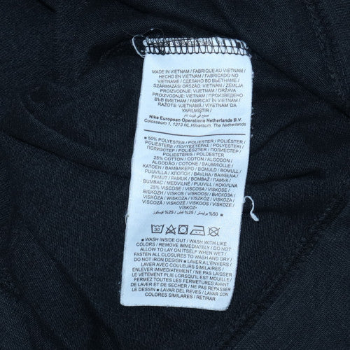 Nike Men's Black Small Fleece Jogger Sweatpants with Elastic Waist