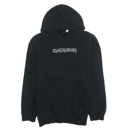 H&M Men’s Black Iron Maiden Relaxed Fit Pullover Hoodie M